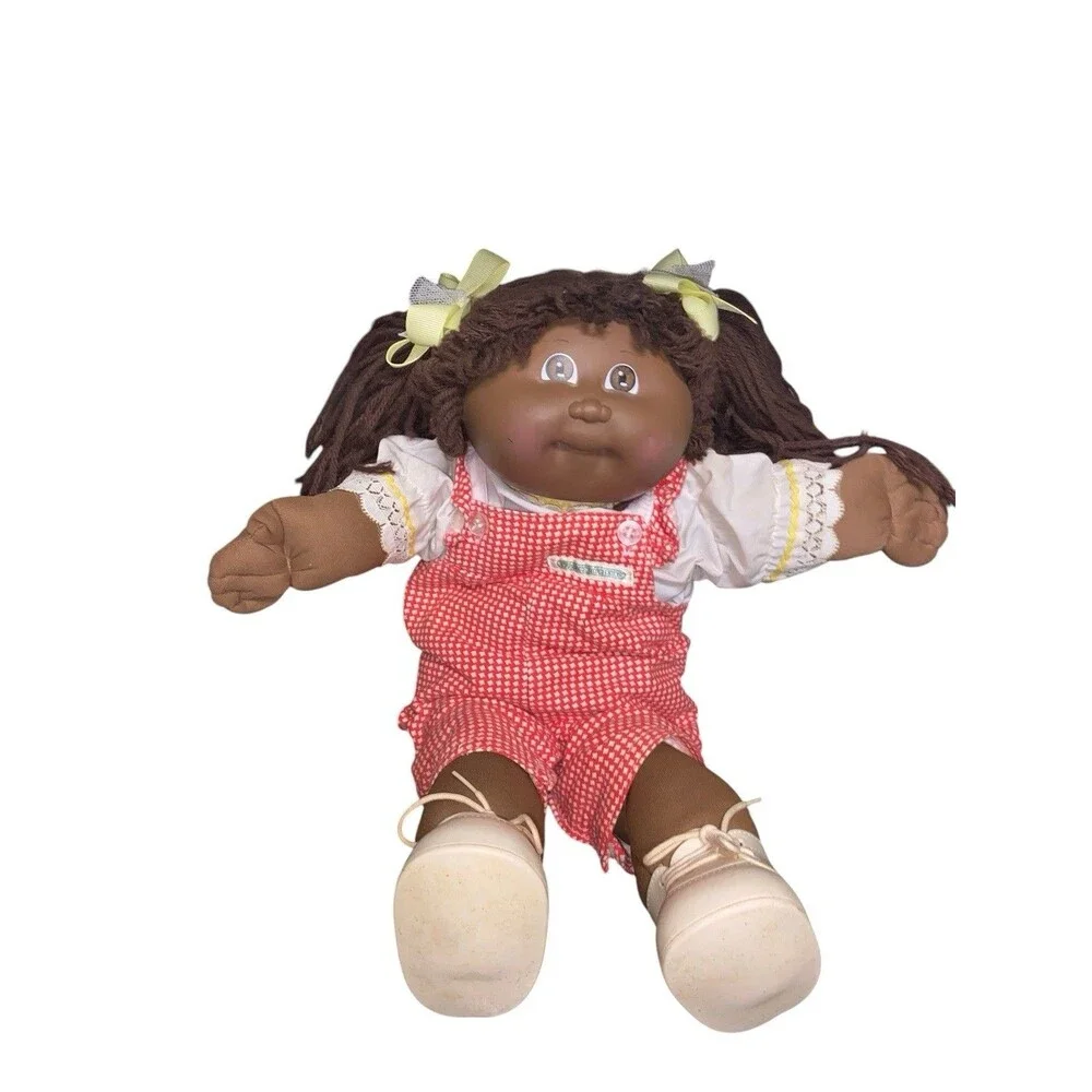 Cabbagepatch Kids 1980s Vintage Brown Hair Brown Eyes Girl Doll